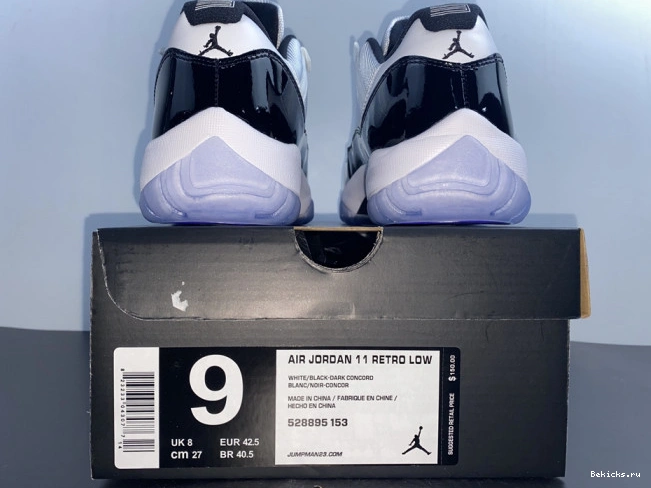 Rep BK mens black  white jordan retro low air 528895-153 